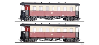 Tillig 13995 - H0m - 2-tlg. Set Personenwagenset KB4i, DR, Ep. IV